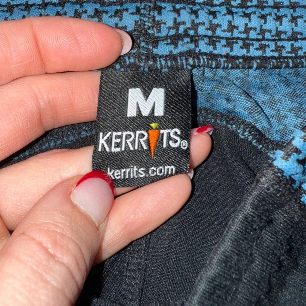 Kerrits Kids Horse Riding Breeches‎ Pants Black Blue Houndstooth Size M